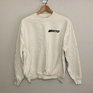 HVYD Truth Crewneck Sweatshirt, size small, cream with Black letters